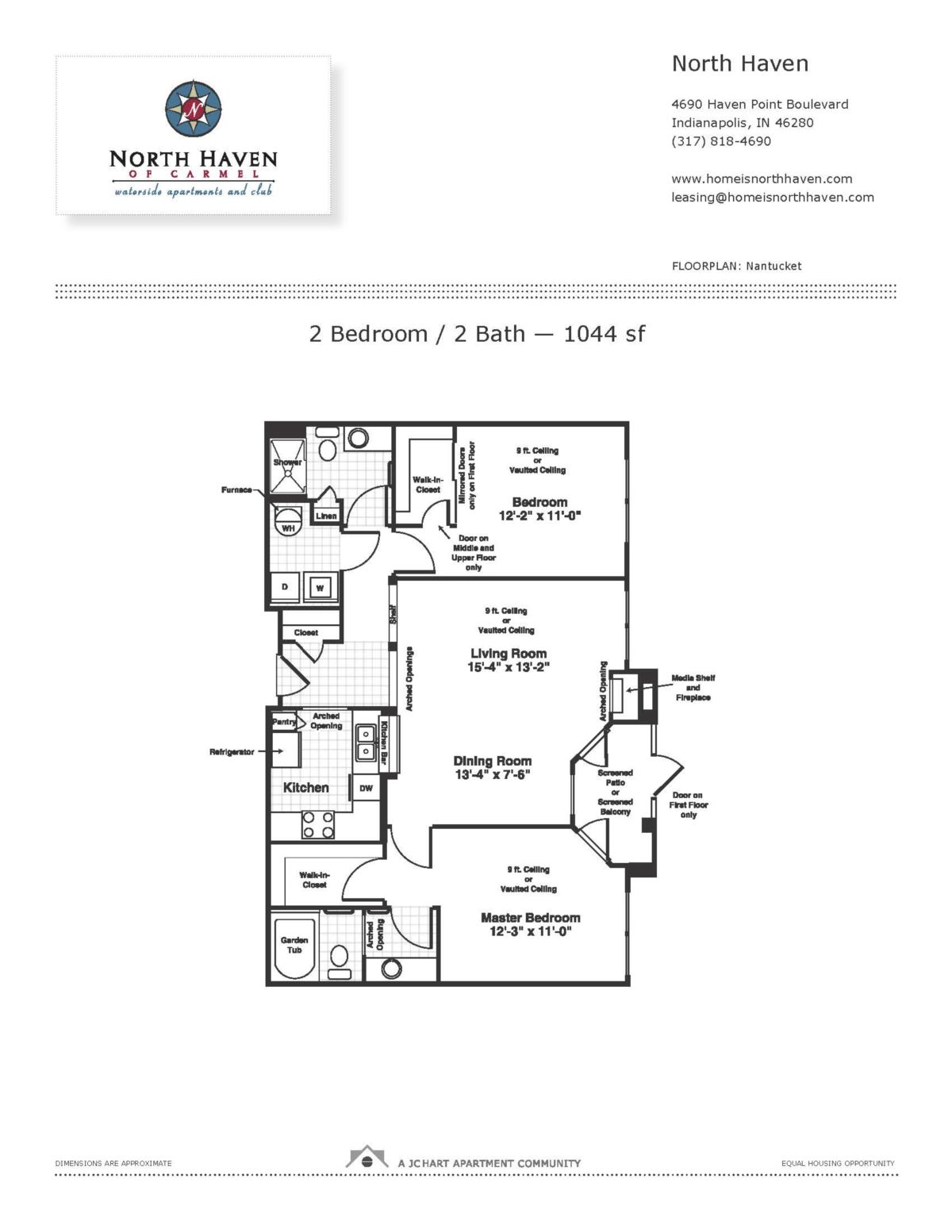 Nantucket 2 Bedroom Floor Plan North Haven Apartments